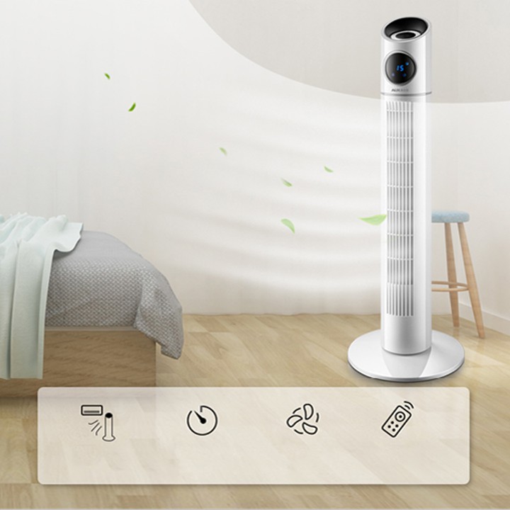 Quạt đứng không cánh AUX CÓ ĐIỀU KHIỂN và HIỂN THỊ NHIỆT ĐỘ - quạt không cánh