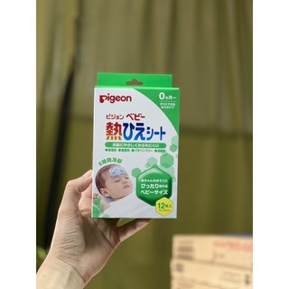 Miếng dán hạ sốt cho bé Pigeon Nhật hộp 12 miếng cho bé từ sơ sinh