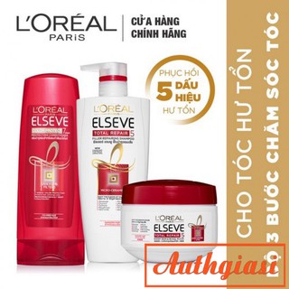 Dầu Gội Kem Ủ Tóc LOreal Elvese Karetin Smooth \ Total Repair \ Color Protect