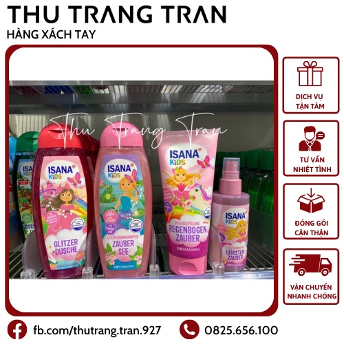 Sữa tắm-Dầu gội-Dầu xả-Xịt dưỡng tóc bé Isana Đức