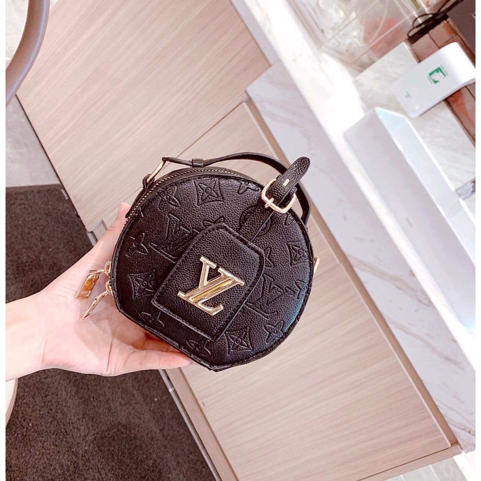 Túi tròn mini túi đeo chéo nữ dập họa tiết thời trang SILY TRONLV02 + ảnh shop chụp