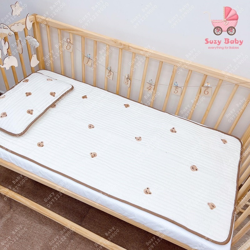 Set thảm lót thêu xuất Hàn hoạ tiết cho bé yêu