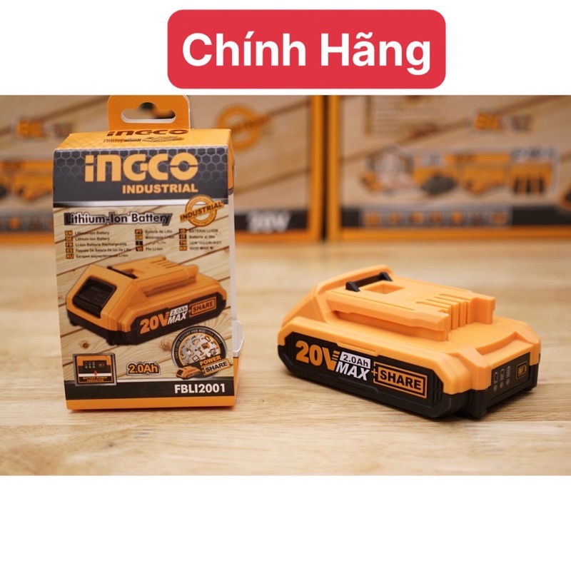 INGCO Pin sạc Lithium 20V/ 2.AH FBLI20011