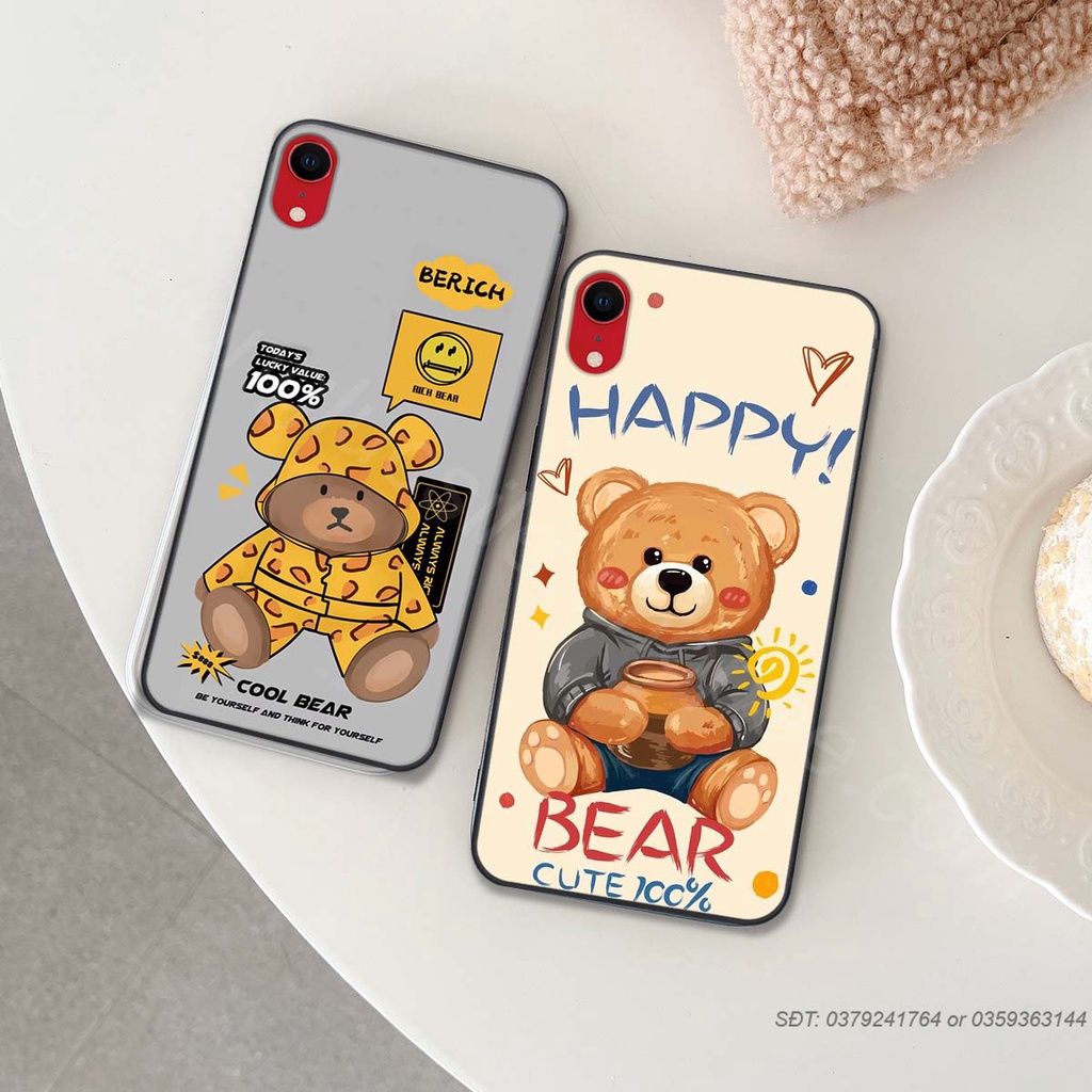ốp lưng điện thoại Iphone X / Xs / Xs max / XR in hình gấu dễ thương cute chất lượng giá rẻ