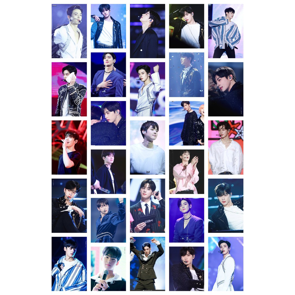 Lomo card 54 ảnh thành viên ASTRO - Cha Eun Woo on stage