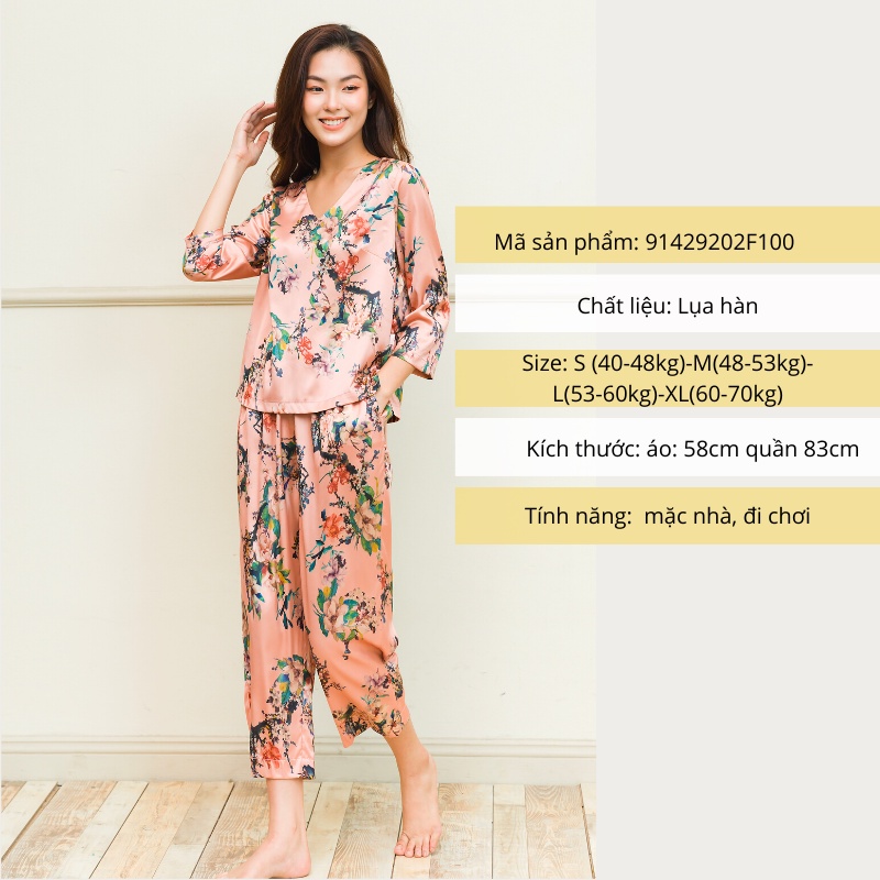 [Mã BMBAU300 giảm 7% đơn 499K] Đồ ngủ pijama lụa nữ mặc nhà cao cấp Freedy-91421202F045-91429202F100-BD1209-BD1206