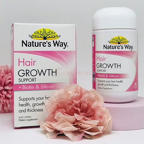 Viên uống Nature's Way Hair Growth Support + Biotin & Silicon hỗ trợ mọc tóc (30 viên)