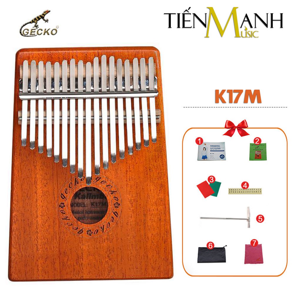 [Rẻ vô địch] Đàn Kalimba Gecko K17M 17 Phím Gỗ Mahogany (Cam kết 100% Chính hãng nhập khẩu bởi Tiến Mạnh Music)