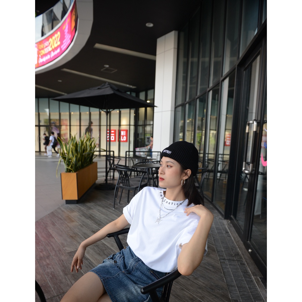 Áo Thun ZNATION Gothic Tee Unisex Oversize Màu trắng