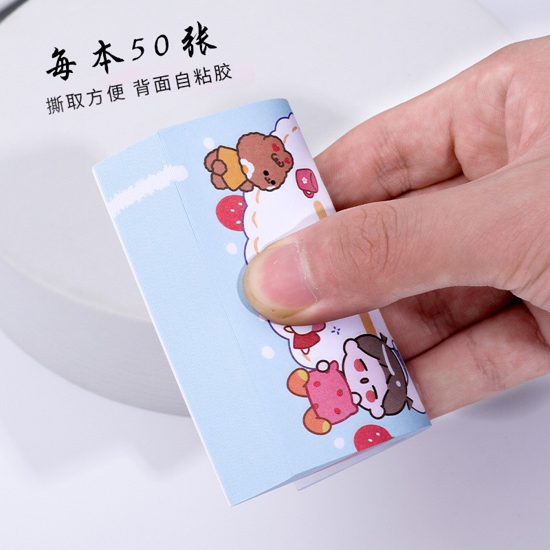 Giấy Note Ghi Chú 50 Tờ Nhiều Hình Ngộ Nghĩnh Tập Giấy Ghi Chú Giấy Nhớ Nhiều Màu Cute