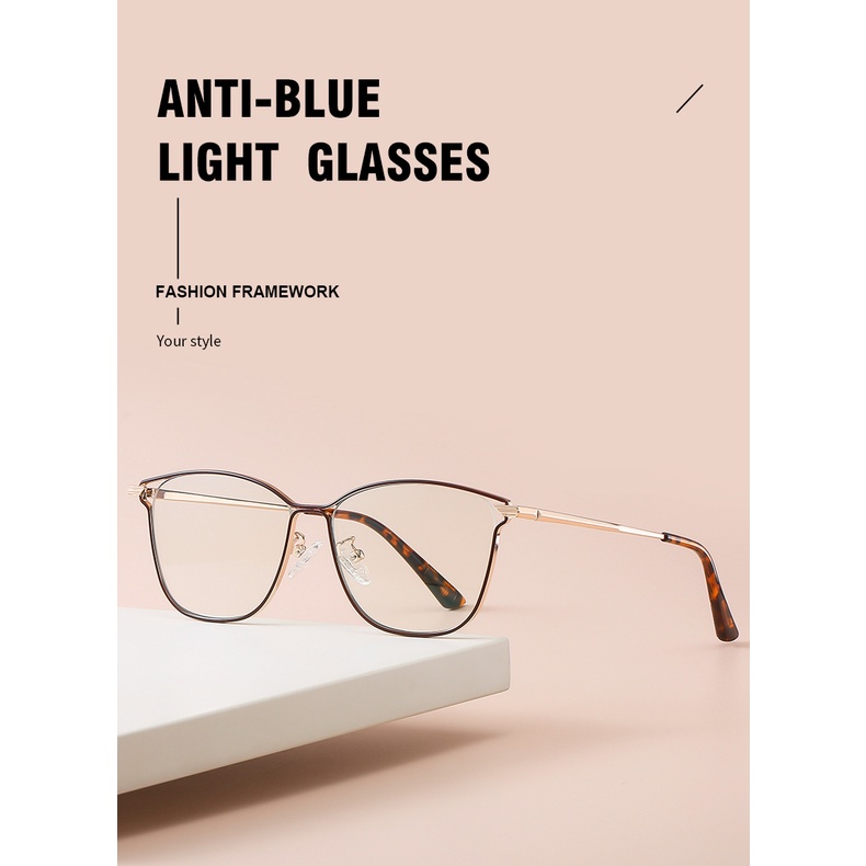 Kính mát Zelin LC705 chống tia xanh gọng kim loại thời trang Âu Mỹ