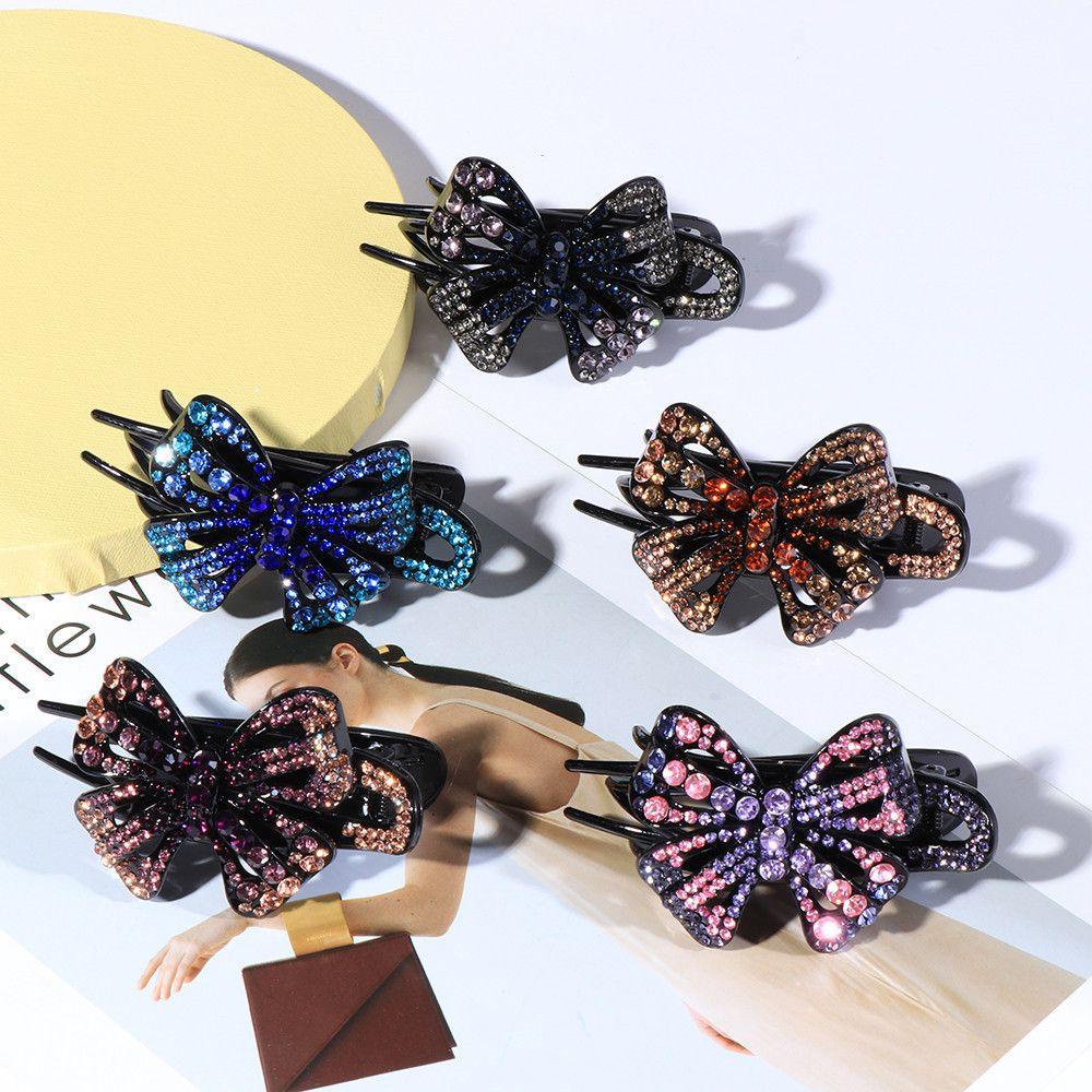 Kẹp Tóc Càng Cua Hình Hoa Kép Linh Hoạt Siêu Bền|Kẹp Tóc Hình Nơ Dễ Thương