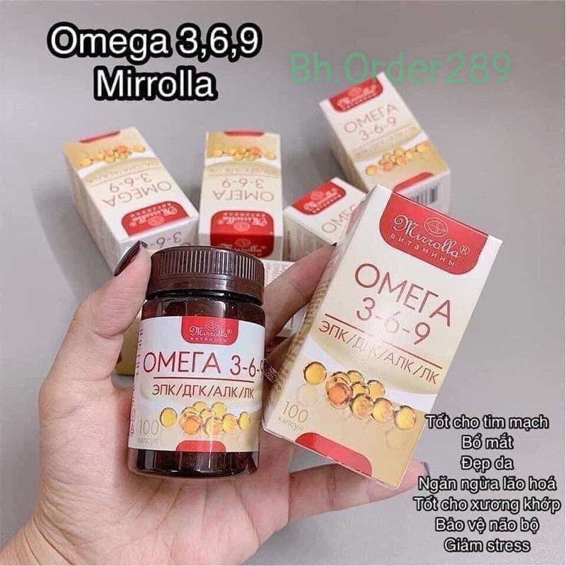 Viên uống Omega 369 Mirrolla Nga lọ 100 viên hàng chính hãng