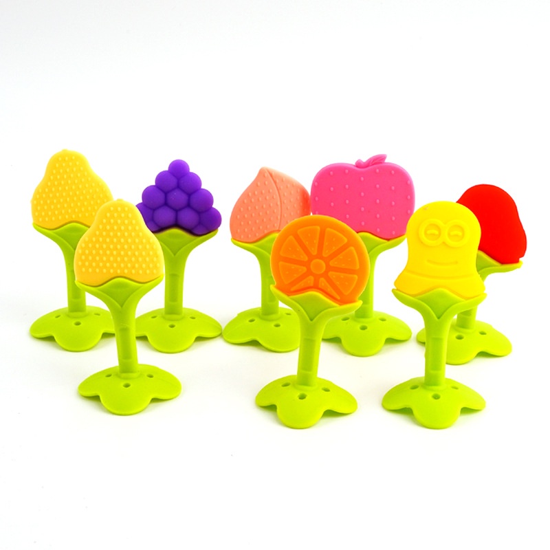 Đồ Chơi Nhai Gặm Hình Trái Cây Bằng Silicone Cấp Thực Phẩm Cho Bé