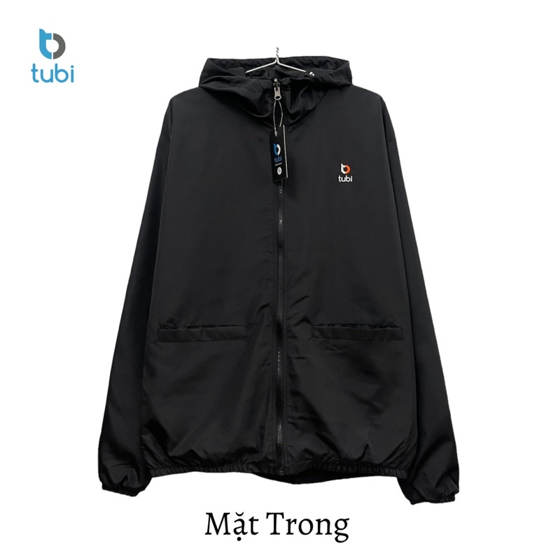 Áo khoác tubi 2 Mặt Nón Liền 4 túi Màu Xám Ghi