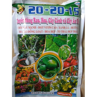Phân bón npk 20-20-15 biomax - gói 1 kg