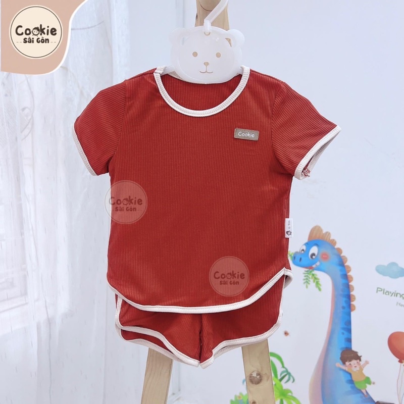COOKIE Bộ sporty cộc tay vạt bầu Cookie