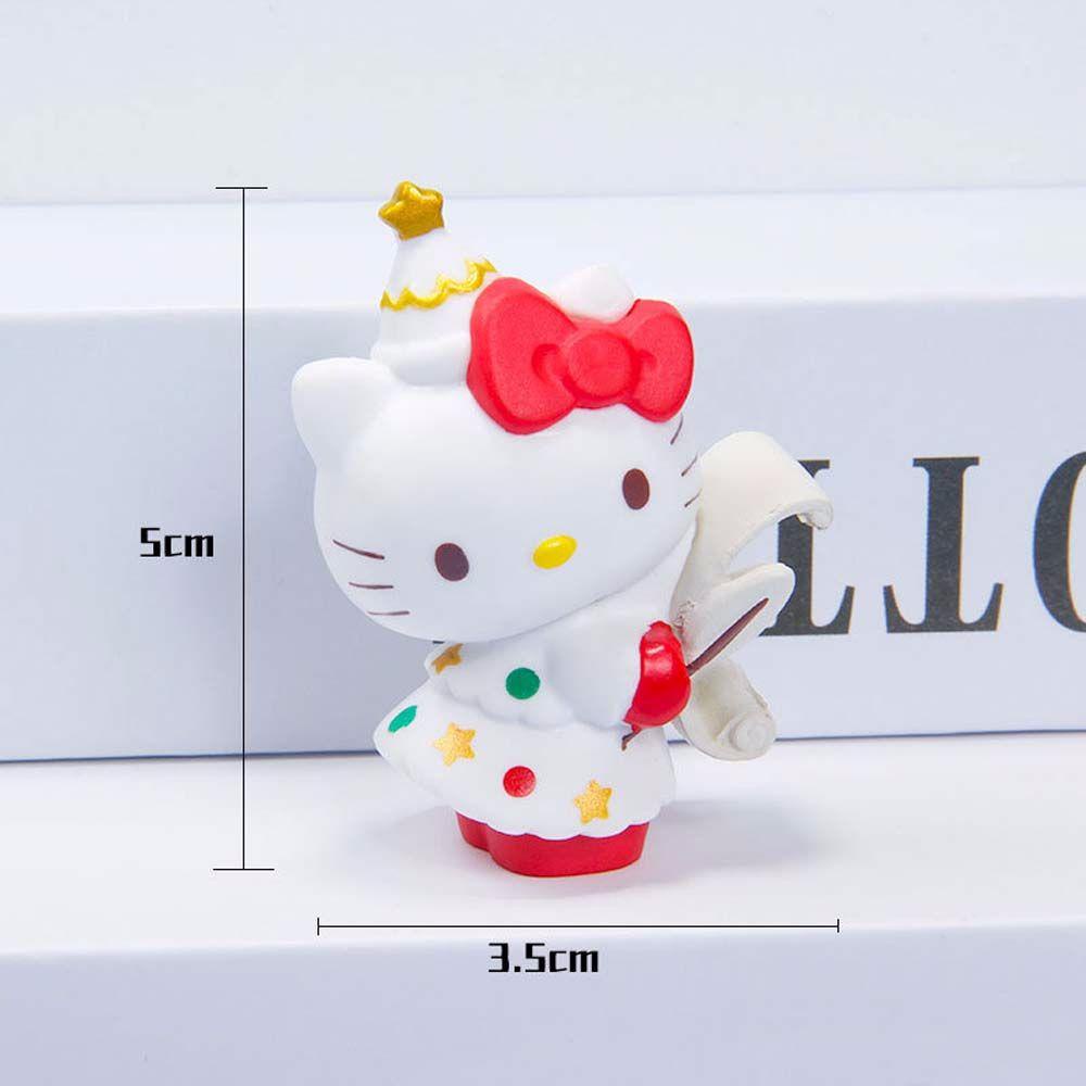 Set 6 Mô Hình Tượng Kuromi Hoạt Hình My Melody Trang Trí Bàn Làm Việc