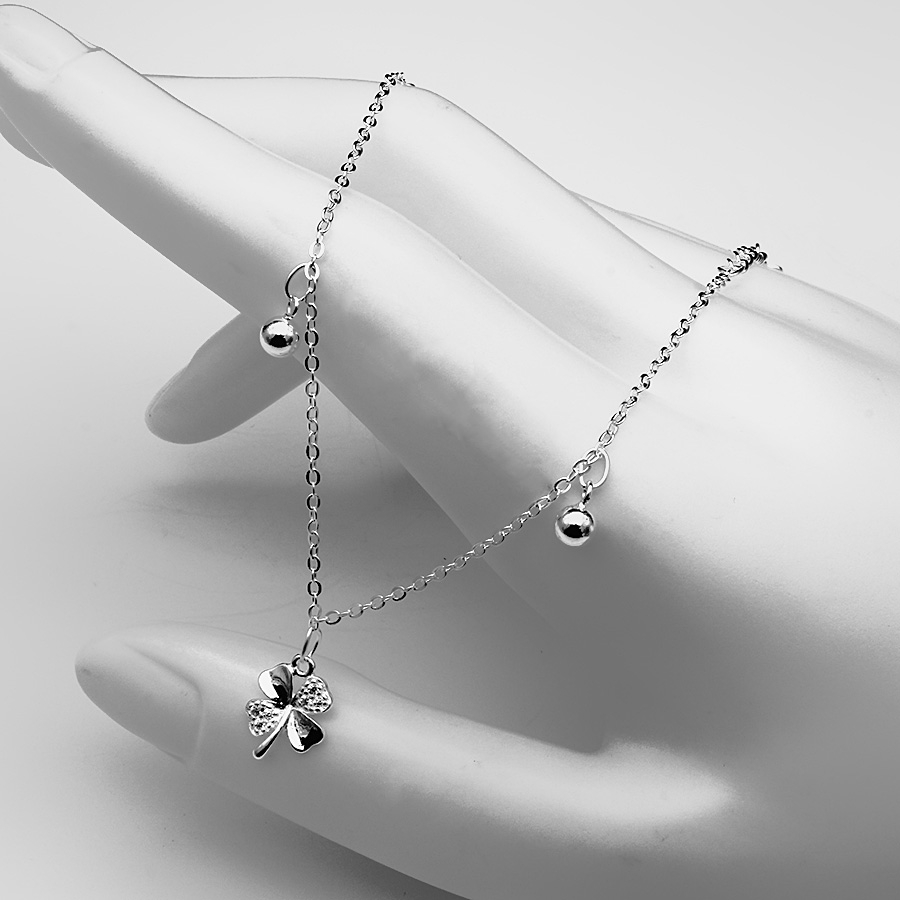 [Mã FARSBR151 giảm 100% đơn 0đ] Lắc Chân Nữ Bạc Hiểu Minh LC200 Cỏ 4 Lá Bạc ý Bảo Hành Vĩnh Viễn | BigBuy360 - bigbuy360.vn