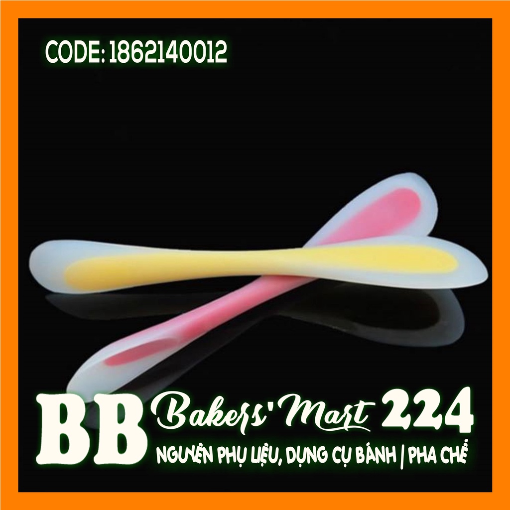 Cây phới vét SPATULA và MUỖNG 2 đầu LÕI MÀU - 30.5cm (BT1432) (MÀU NGẪU NHIÊN)