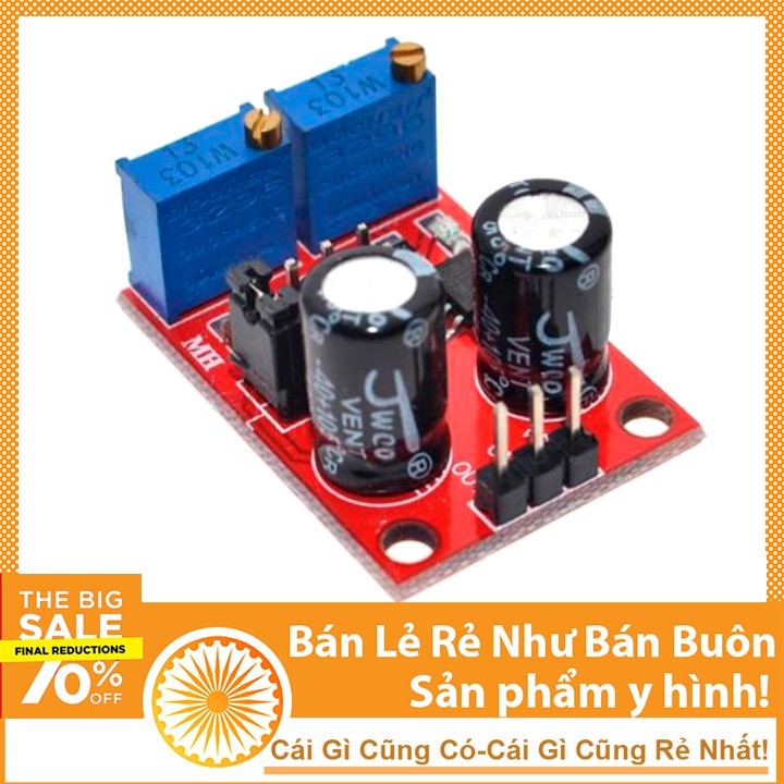 Module tạo xung NE555 thay đổi tần số và độ rộng xung  tạo tín hiệu sóng lập phương điều chỉnh được