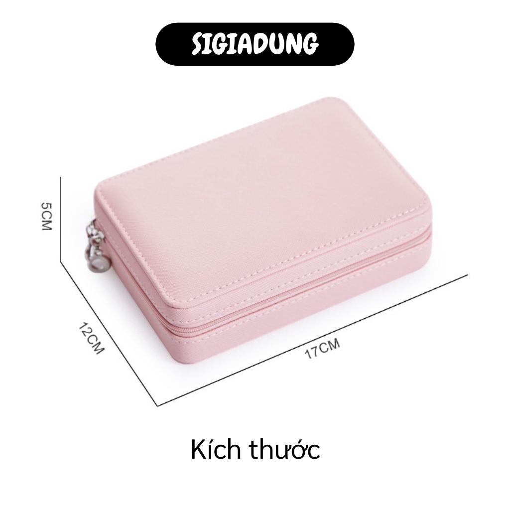 [SGD] Hộp Đựng Trang Sức - Hộp Lưu Trữ Dây Chuyền, Khuyên Tai, Nhẫn Bọc Da Pu Sang Trọng 9505