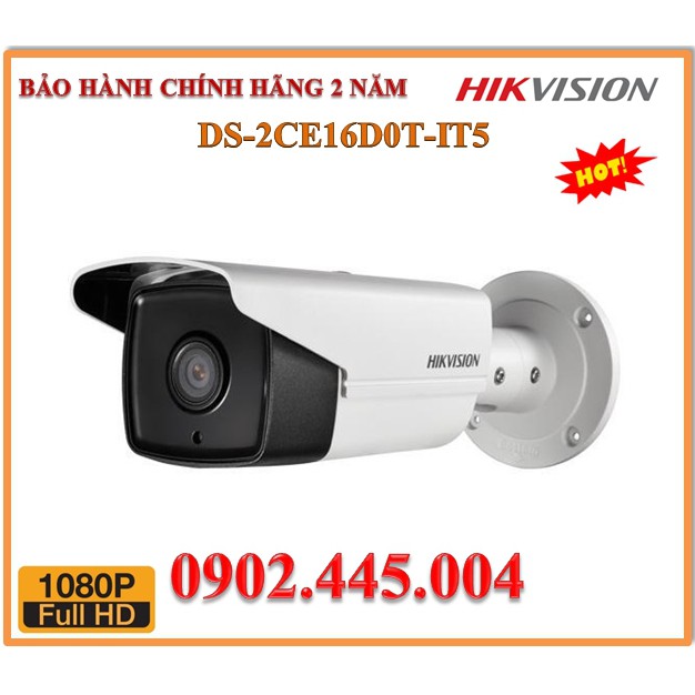 Camera Hikvision DS-2CE16D0T-IT5 (HD-TVI 2M) hồng ngoại 80m