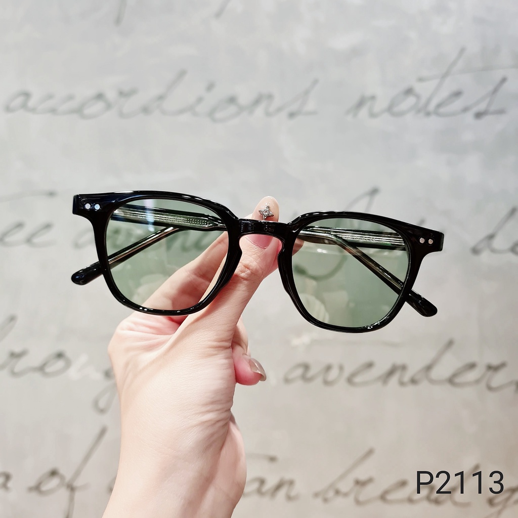 Kính mát mắt vuông nam nữ LILYEYEWEAR chất liệu nhựa cứng cáp chắc chắn CHỐNG TIA UV400 kiểu dáng thời trang P2113