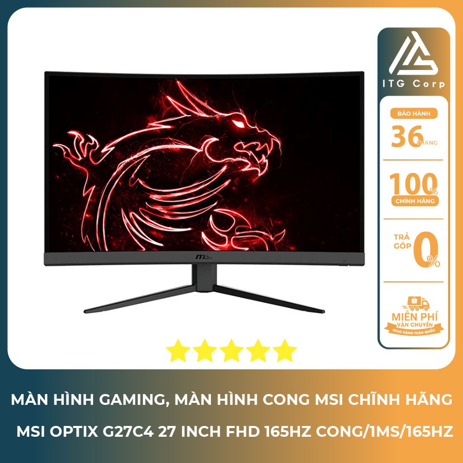 Màn hình MSI Optix G27C4 27 inch FHD 165Hz Cong/1ms/165Hz