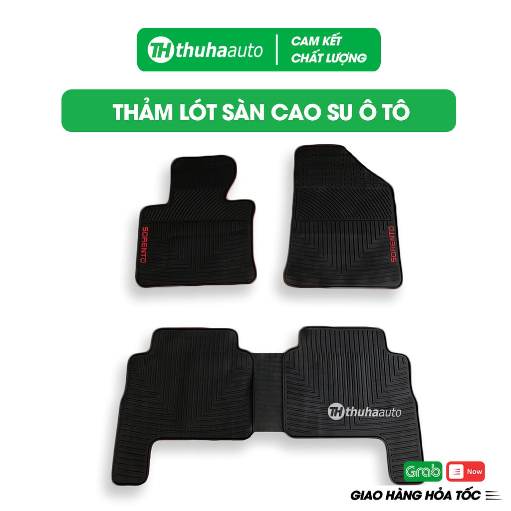 Thảm lót sàn cao su xe SORENTO-Kia đúc nguyên khối cao cấp dễ dàng vệ sinh lắp đặt bền đẹp 7-10 năm
