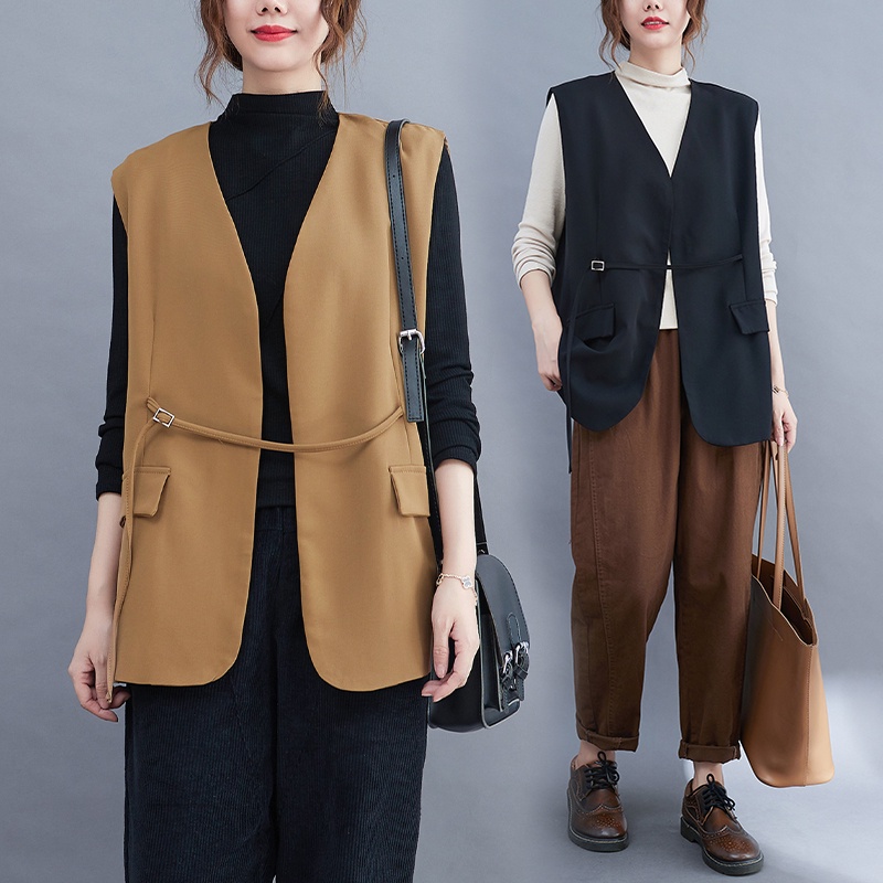 (AK029) Áo khoác vest gile nữ bigsize dáng oversize (size từ 40-85kg)