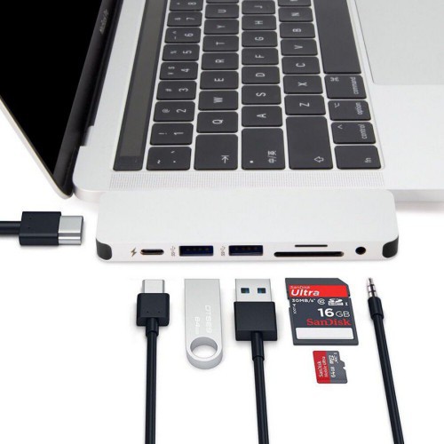 Cổng Chuyển Hyperdrive Solo 7 in 1 Usb-C Cho Macbook,PC,Devices Chính Hãng