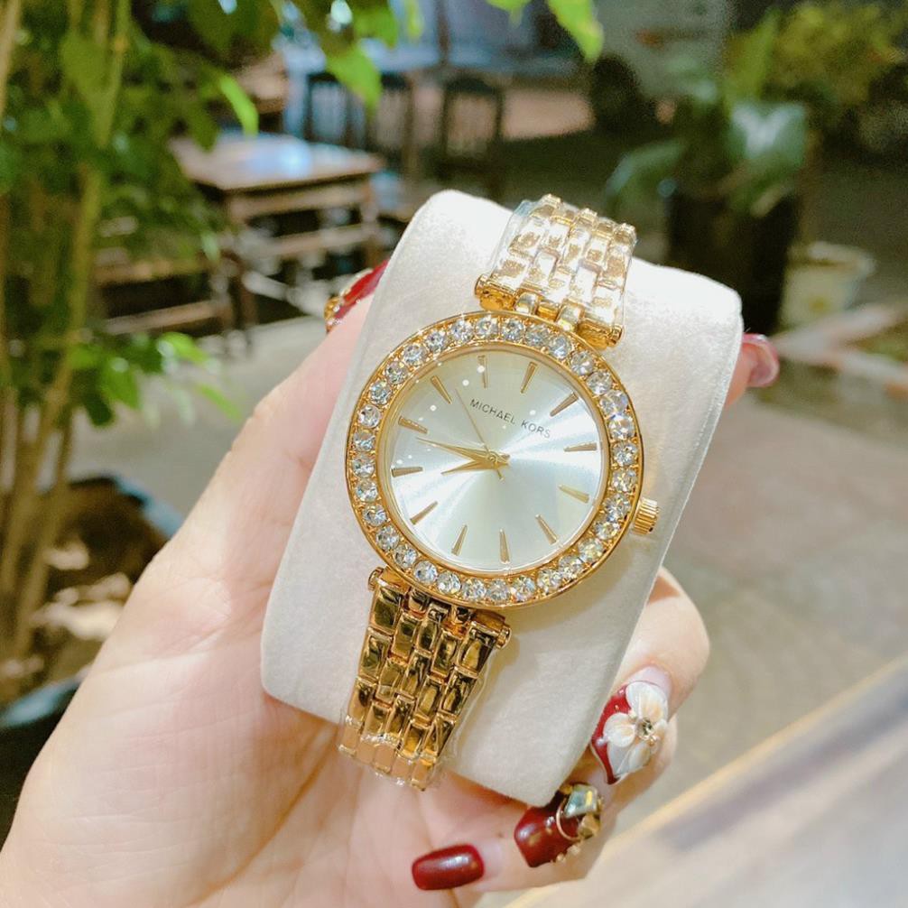 [Siêu Phẩm]  [HOT HOT]  Đồng hồ nữ Michael kors MK46 viền đính đá sang trọng đẳng cấp