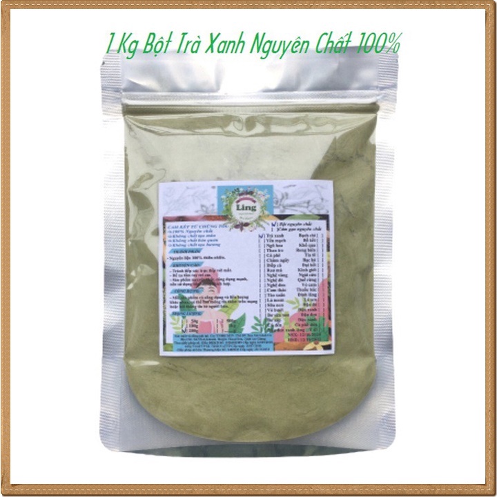 [Sỉ-Rẻ] Bột Trà Xanh 1 Ký Sấy Lạnh nguyên chất thiên nhiên 100% có giấy VSATTP và ĐKKD dùng đa công dụng [Lẻ-Sỉ]