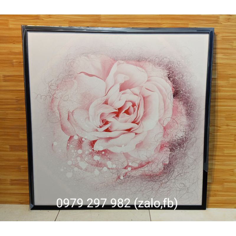 Tranh canvas hoa hồng 70x70 giá kèm khung