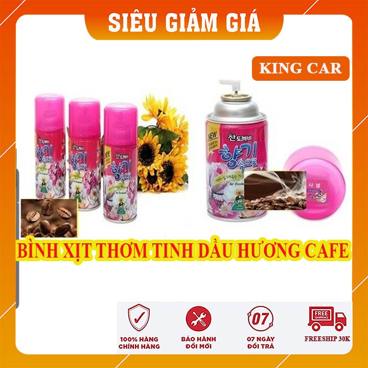 Bình xịt thơm khử mùi ô tô hương cafe - hàn quốc - Shop KingCar