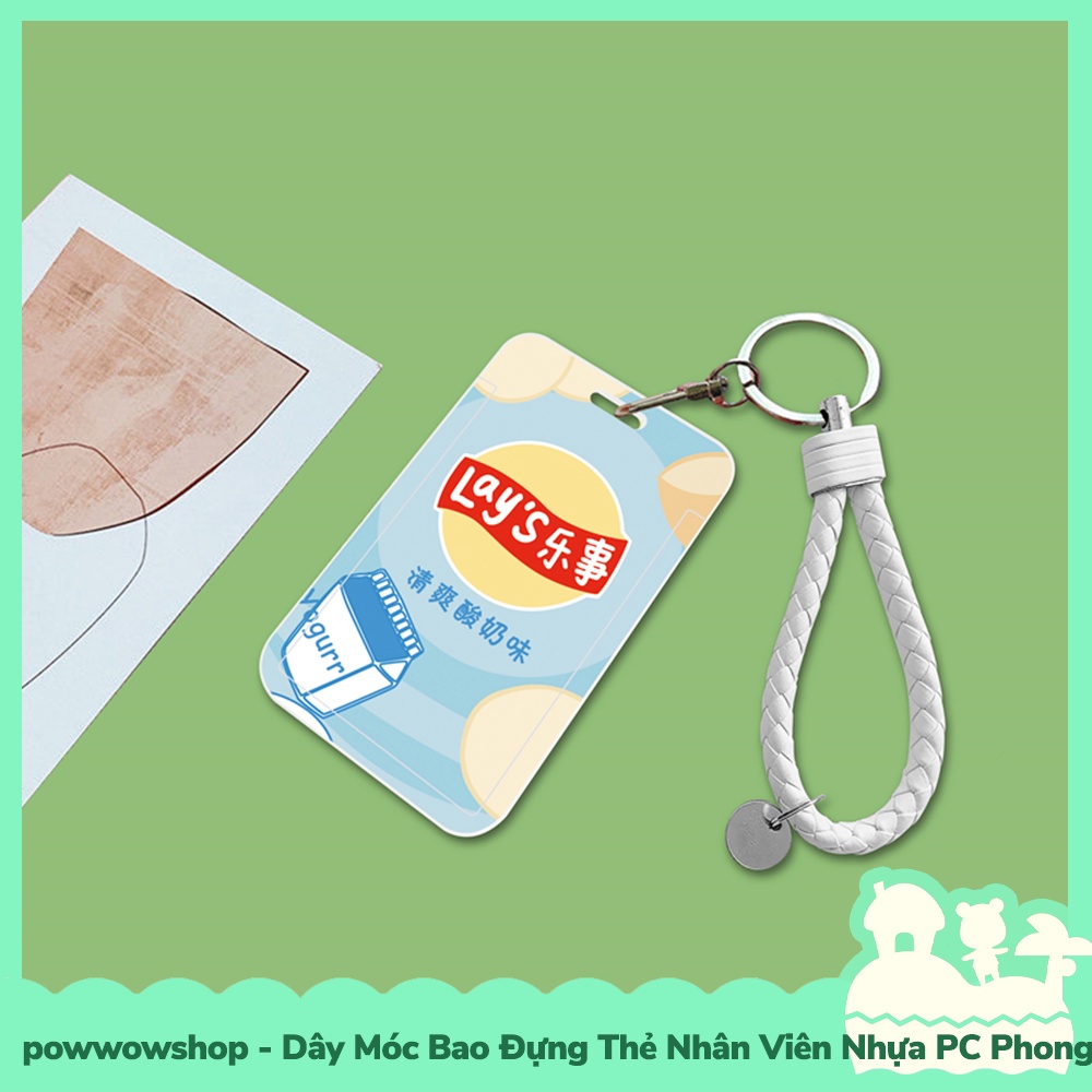 [Sẵn VN - Hỏa Tốc] Dây Móc Bao Đựng Thẻ Nhân Viên Nhựa PC Phong Cách Bánh Snacks