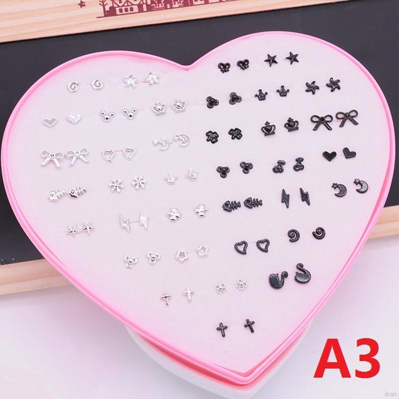 Set 36 đôi bông tai nhiều kiểu xinh xắn đáng yêu cho nữ