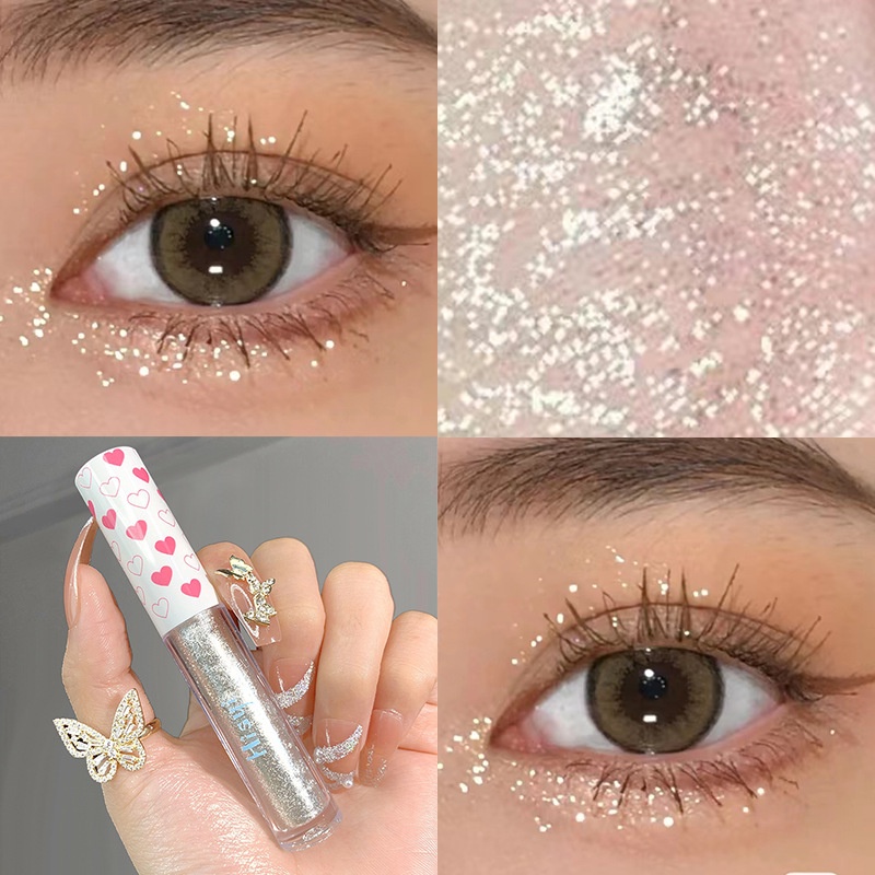 Phấn Mắt Dạng Lỏng Một Màu Kim Tuyến Siêu Lấp Lánh Chống Thấm Nước Làm Sáng Da