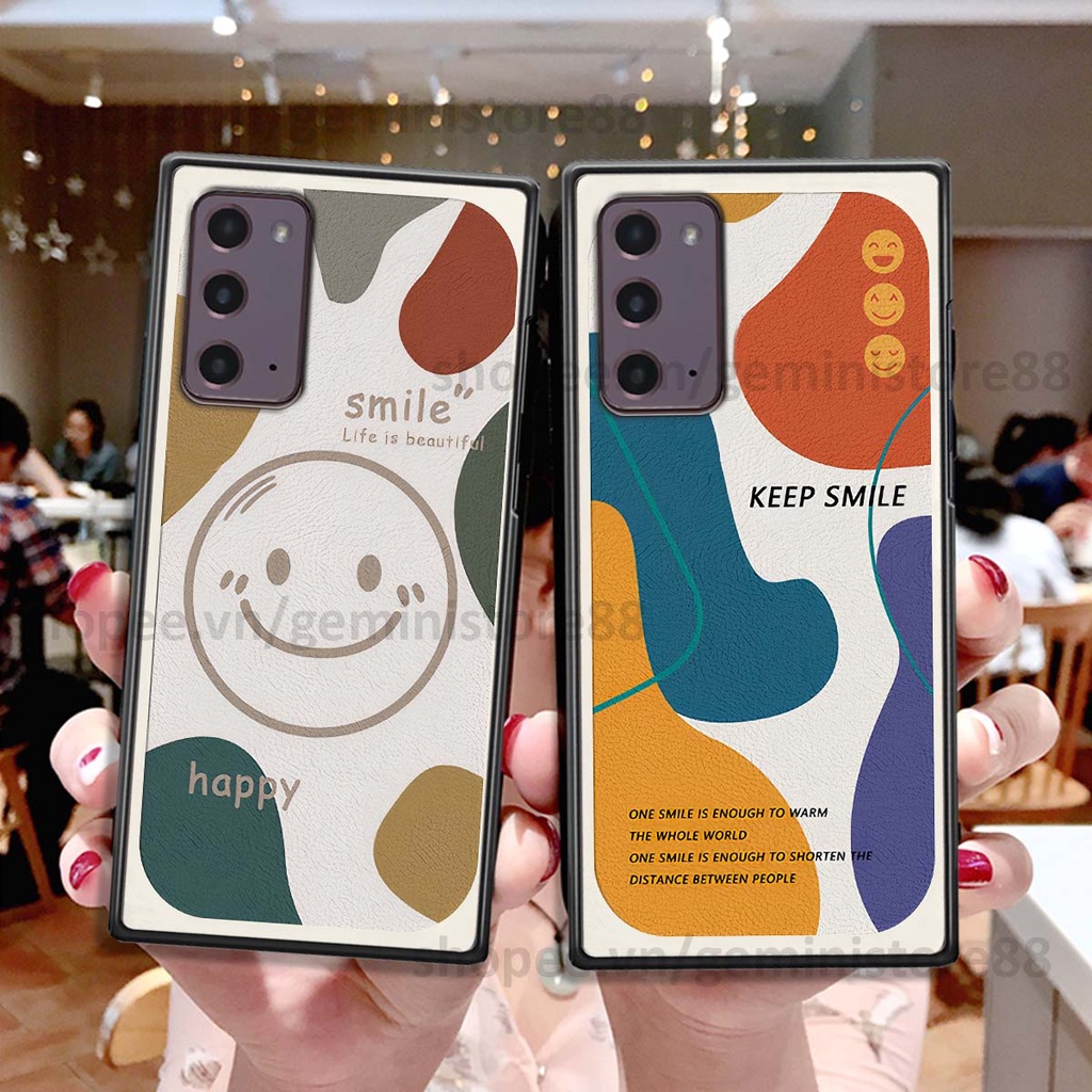 Ốp Samsung Note 20 in hình cô gái be happy trẻ trung cá tính năng động