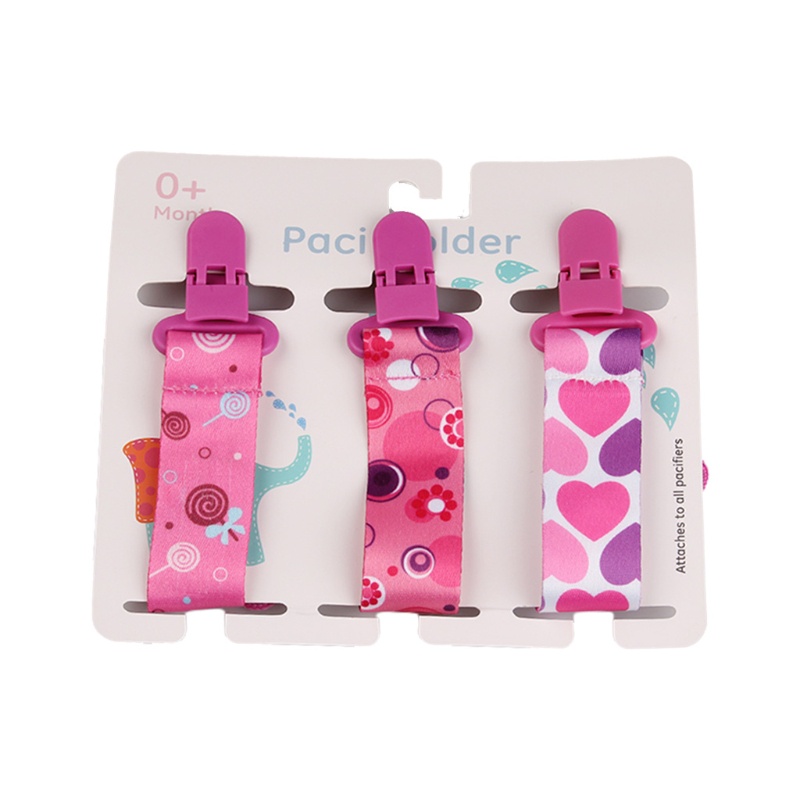 ✿ Set 3 Dây Đeo Núm Vú Giả In Hoạt Hình Dễ Thương Cho Bé Mọc Răng
