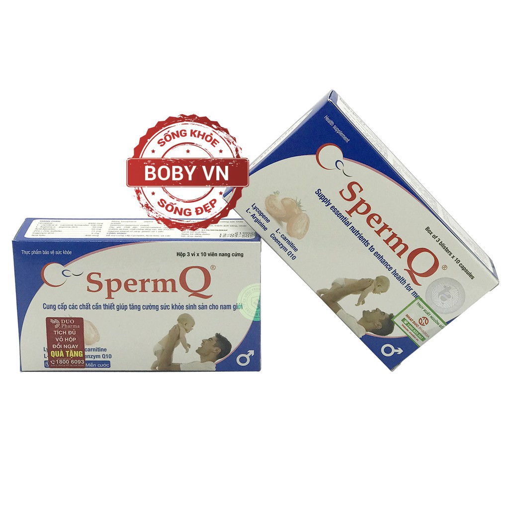 Sperm Q - Giúp tăng số lượng &amp; chất lượng tinh trùng (Hộp 30 Viên)