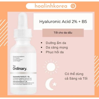 Tinh chất cấp ẩm HA B5 the ordinary