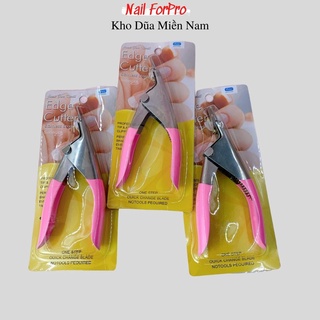 Kềm Cắt Móng Giả Móng Tay Cán Nhựa Màu Hồng