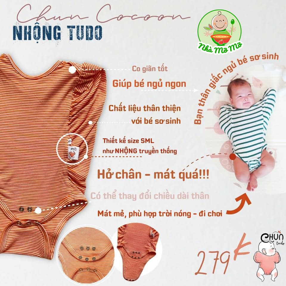 Nhộng Tudo Chũn Cocoon Ôm Giấc Mơ Con - Đại Lý Nhà Mỡ Mỡ - Chính Hãng