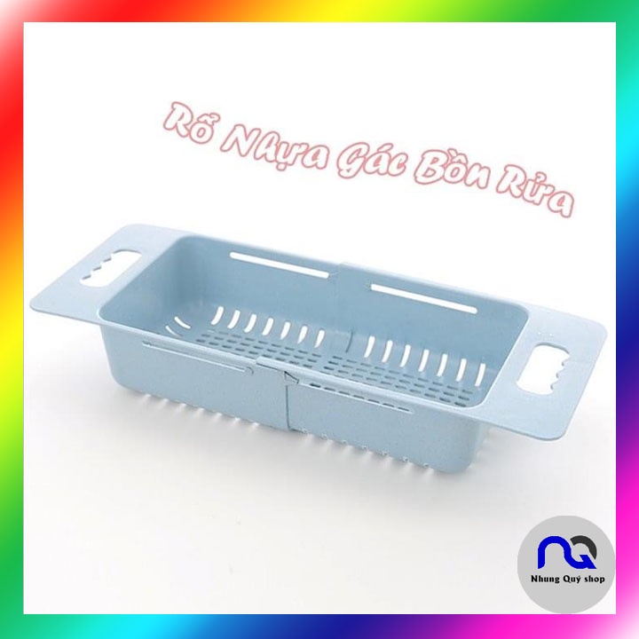 Rổ nhựa Việt Nhật gác bồn rửa chén bát co giãn phù hợp mọi loại chậu