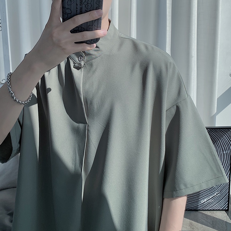 Áo polo Ngắn Tay Màu Trắng Đen Thiết Kế Đơn Giản Thời Trang Hàn Quốc 2022 Cho Nam