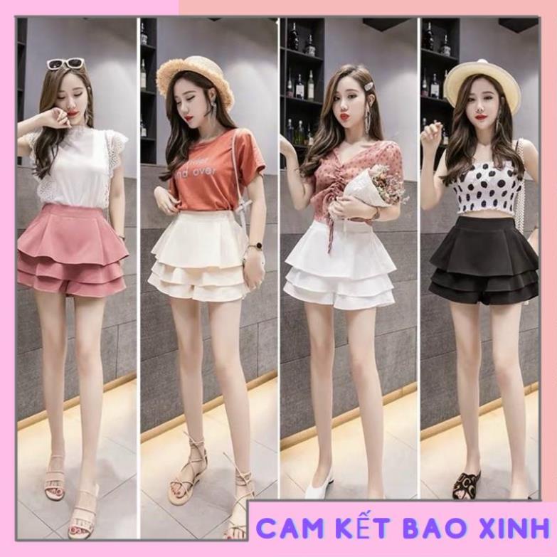 Chân váy 3 tầng có quần_ảnh thật [Hàng Đẹp]