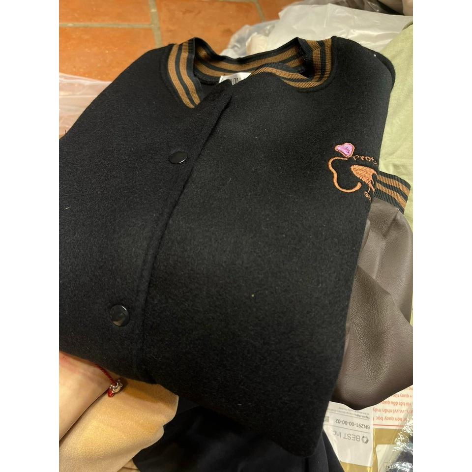 Áo nỉ dạ phối tay da siêu dày đẹp freesize dưới 68kg | BigBuy360 - bigbuy360.vn