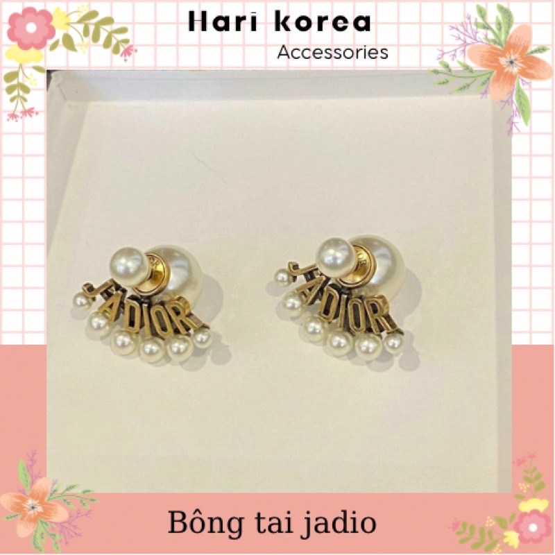 Bông tai jadior ngọc /khuyên tai jadio thời trang /phụ kiện trang sức Hari korea accessories